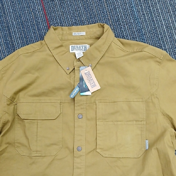 NWT DULUTH Canvas Coolmax FIRE HOSE RELAXED FIT long sleeve BROWN 3XL - Picture 4 of 10